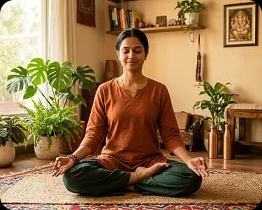 Relaxation yoga at home