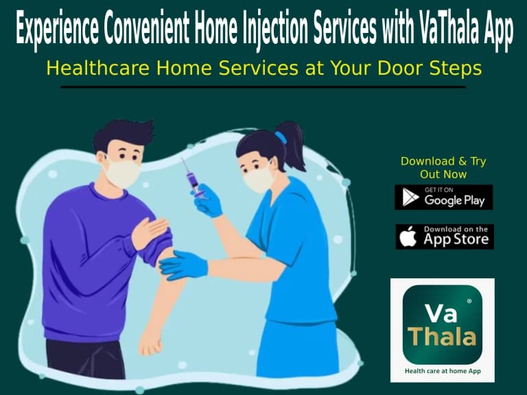 Home injection services with vathala app